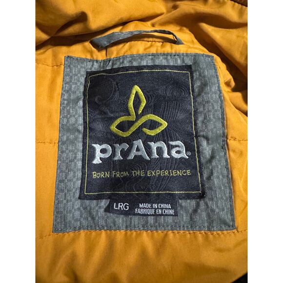 prAna Men’s Insulated Nylon Jacket – L – Moss Green / Mustard Lining - Picture 5 of 7